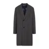 Paul Smith Men's Overcoat With Notch Lapel And Back Belt Detail In Gray