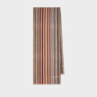 Paul Smith Striped Scarf In Multi