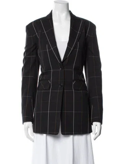 Pre-owned Paul Smith Wool Plaid Print Blazer In Blue