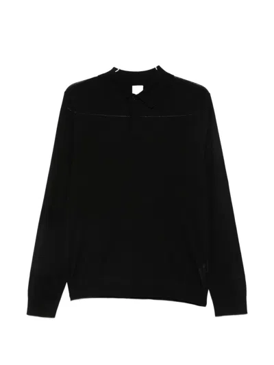 Paul Smith Wool Polo Shirt In Black