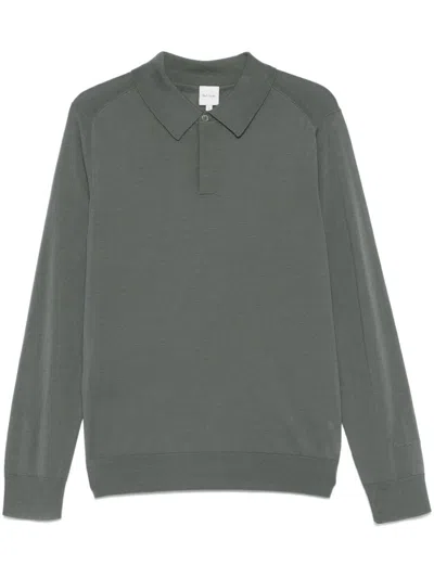 Paul Smith Wool Polo Shirt In Green