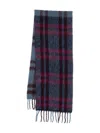 Paul Smith Rectangular Check Pattern Scarf With Fringed Edges In Multi