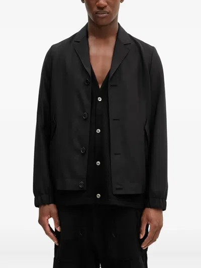 Paul Smith Wool Shirt Jacket In Black