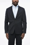 Paul Smith Wool Side Vents Notch Lapel 2-button Blazer In Black