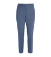 Paul Smith Drawstring-waist Wool Tapered Trousers In Blue