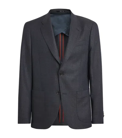 Paul Smith Wool Single-breasted Blazer In Purple