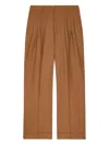 Paul Smith Wool Straight Trousers In Brown