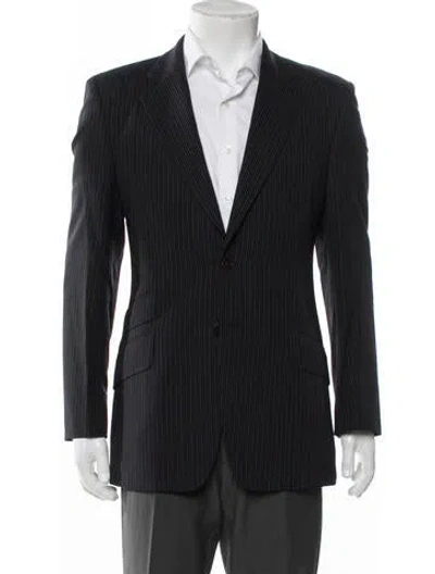 Pre-owned Paul Smith Wool Striped Blazer In Black