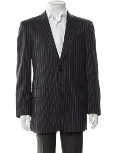 Pre-owned Paul Smith Wool Striped Blazer In Blue