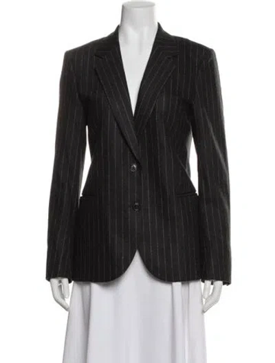 Pre-owned Paul Smith Wool Striped Blazer In Gray