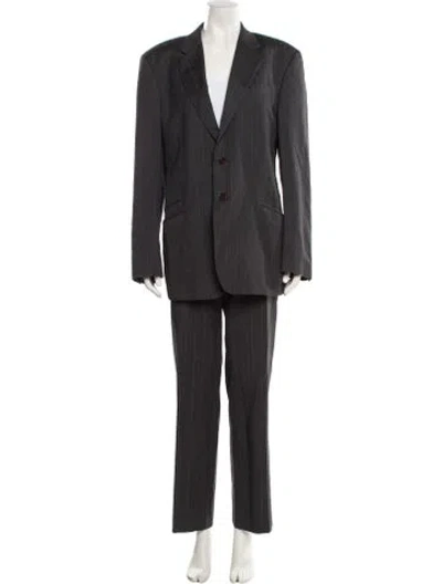 Pre-owned Paul Smith Wool Striped Pantsuit In Gray