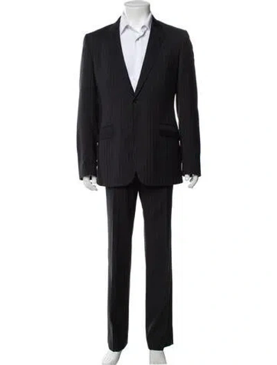 Pre-owned Paul Smith Wool Striped Two-piece Suit In Black