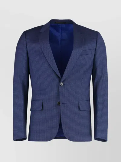 Paul Smith Wool Suit Gingham Motif