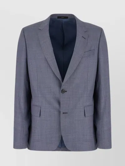 Paul Smith Wool Suit With Air Force Inspiration In Gray