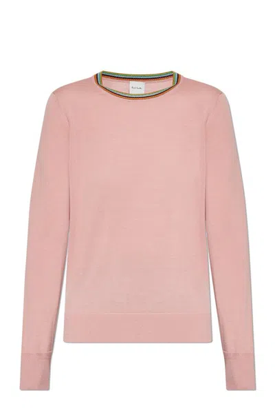 Paul Smith Womens Knitted Sweater Crewneck In Pink