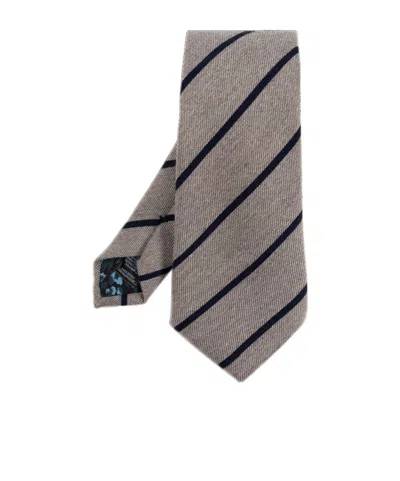 PAUL SMITH PAUL SMITH SPACED STRIPE POINTED TIP TIE