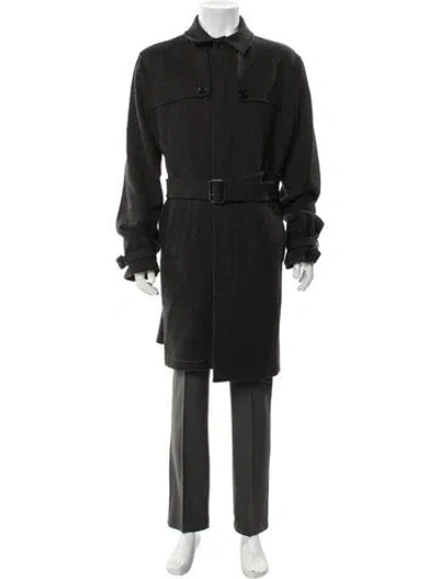 Pre-owned Paul Smith Wool Trench Coat In Gray