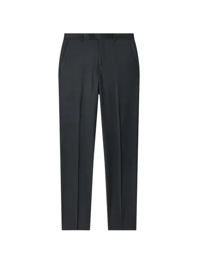 Paul Smith Dark Petrol Overdyed Wool-cashmere Flannel Trousers Brown