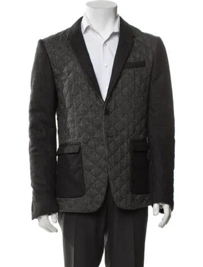 Pre-owned Paul Smith Wool Tweed Pattern Blazer In Grey