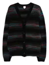 Paul Smith Striped V-neck Long Sleeve Knitwear In Multi