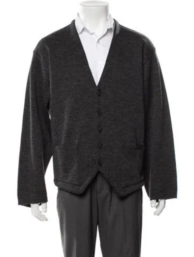 Pre-owned Paul Smith Wool V-neck Cardigan In Grey