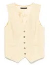 Paul Smith Fresh Wool Vest In Yellow