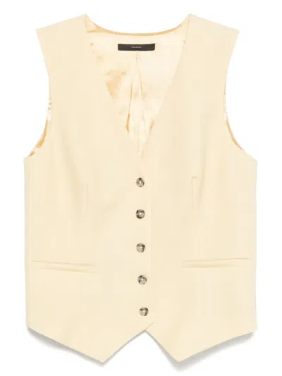 Paul Smith Wool Waistcoat In Yellow