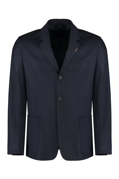 Paul Smith Wool-cashmere Blend Two-button Blazer In Burgundy
