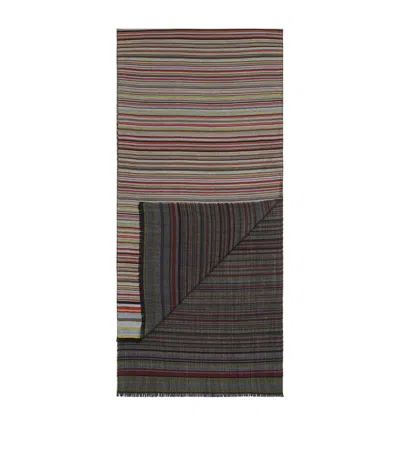 Paul Smith Wool-silk Signature Stripe Scarf