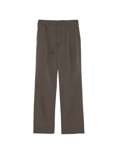 Paul Smith Wool-twill Trousers In Brown