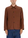 Paul Smith Long Sleeve Jacket With Collared Neck And Pockets In Brown