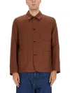 Paul Smith Long Sleeve Jacket With Collared Neck And Pockets In Brown