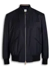 Paul Smith Dark Navy 'storm System' Wool Bomber Jacket Blue In Blue