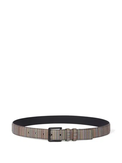 Paul Smith Woven Buckle Belt In Multi