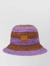 Paul Smith Woven Texture Hat Striped Pattern Design In Multi