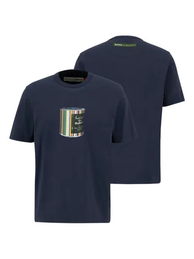 Paul Smith X Barbour Short-sleeve Graphic T-shirt In Blue