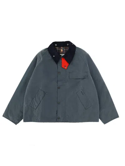 Paul Smith X Barbour Waxed Cotton Jacket In Blue