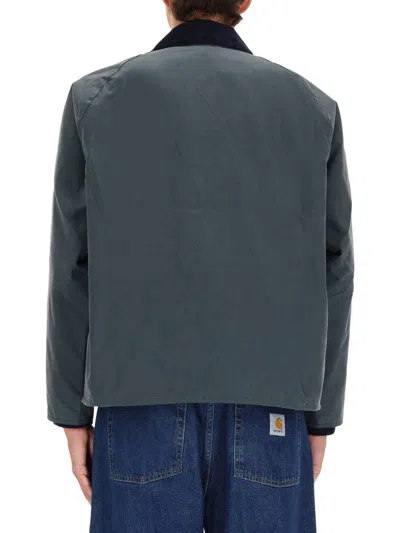 Paul Smith X Barbour Waxed Cotton Jacket In Gray
