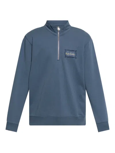 Paul Smith X Lee® Half-zip Sweatshirt In Blue