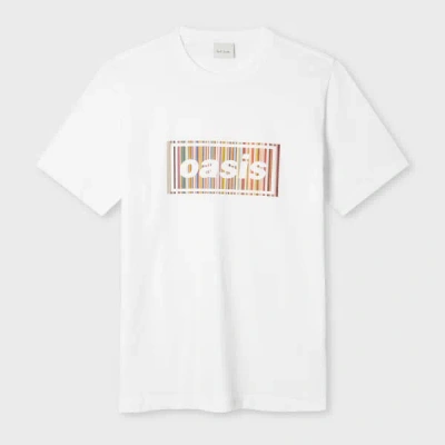 Paul Smith X Oasis - White 'signature Stripe' Logo T-shirt In Neutral