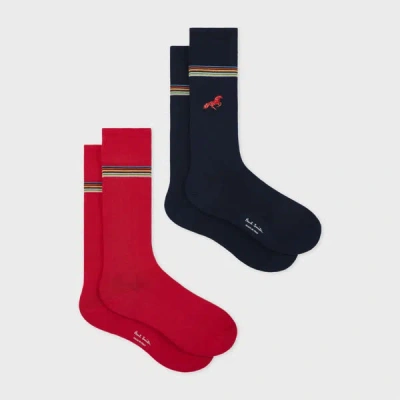 Paul Smith 'year Of The Horse' Socks Two Pack Multicolour