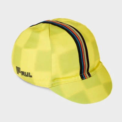 Paul Smith Yellow Checkerboard Cycling Cap