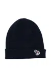 Paul Smith Zebra-appliqué Wool Beanie In Blue