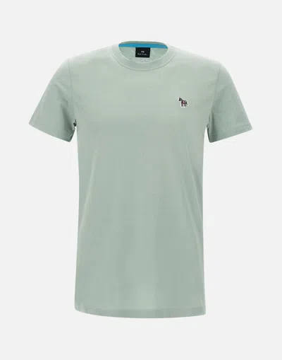 Paul Smith Zebra Cotton T Shirt In Sage Green