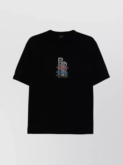 Paul Smith Zebra Crew Neck Graphic Print T-shirt In Black