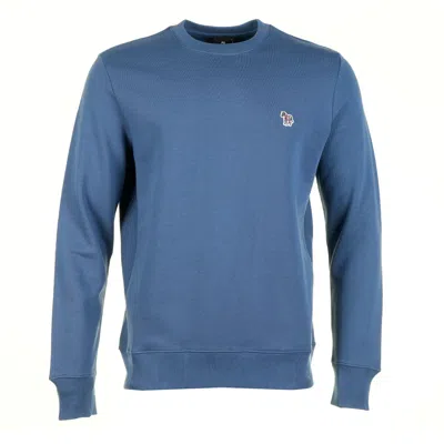 Paul Smith Zebra Crew Sweatshirt 46d Indigo In Blue