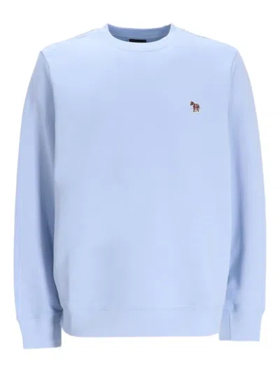 Paul Smith Zebra-detail Crew-neck Sweatshirt In Blue