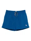 Paul Smith Zebra Drawstring Beachwear In Blue