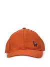 Paul Smith Zebra-embroidered Baseball Cap In Orange