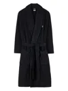 Paul Smith Zebra-embroidered Robe In Black
